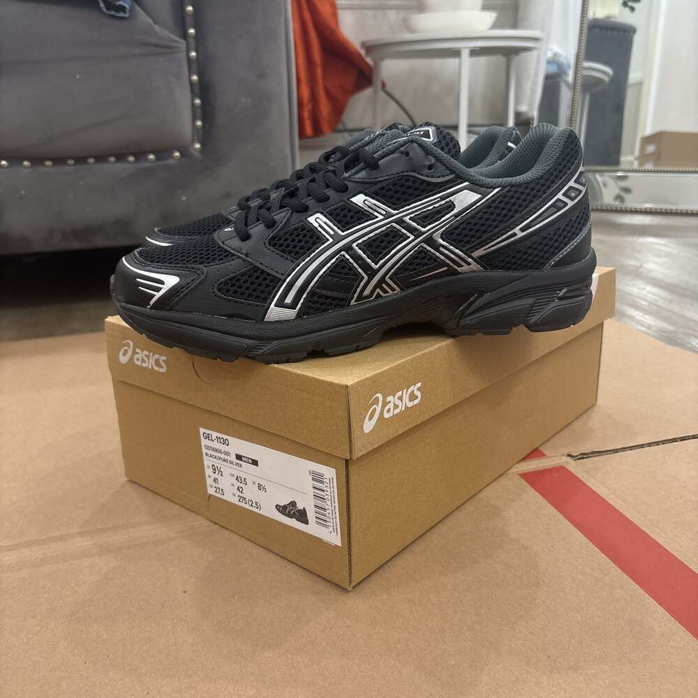 ASICS GEL-1130 Black Pure Silver Sneakers